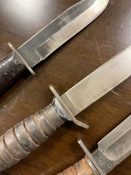 (5) Hunting Knives Fixed Blade with Sheaths